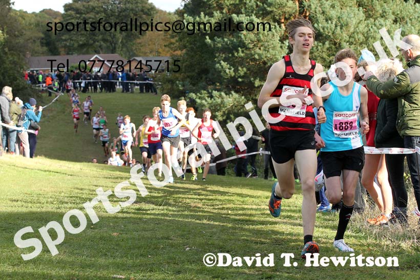 Boys under-15s 2021 National Cross Country Relays, Berry Hill Park, Mansfield. Photo: David T. Hewitson/Sports for All Pics
